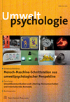 Cover von Schwerpunkt: Mensch-Maschine-Schnittstellen aus umweltpsychologischer Perspektive